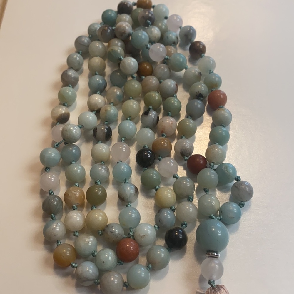44 inch stone mala individual knots